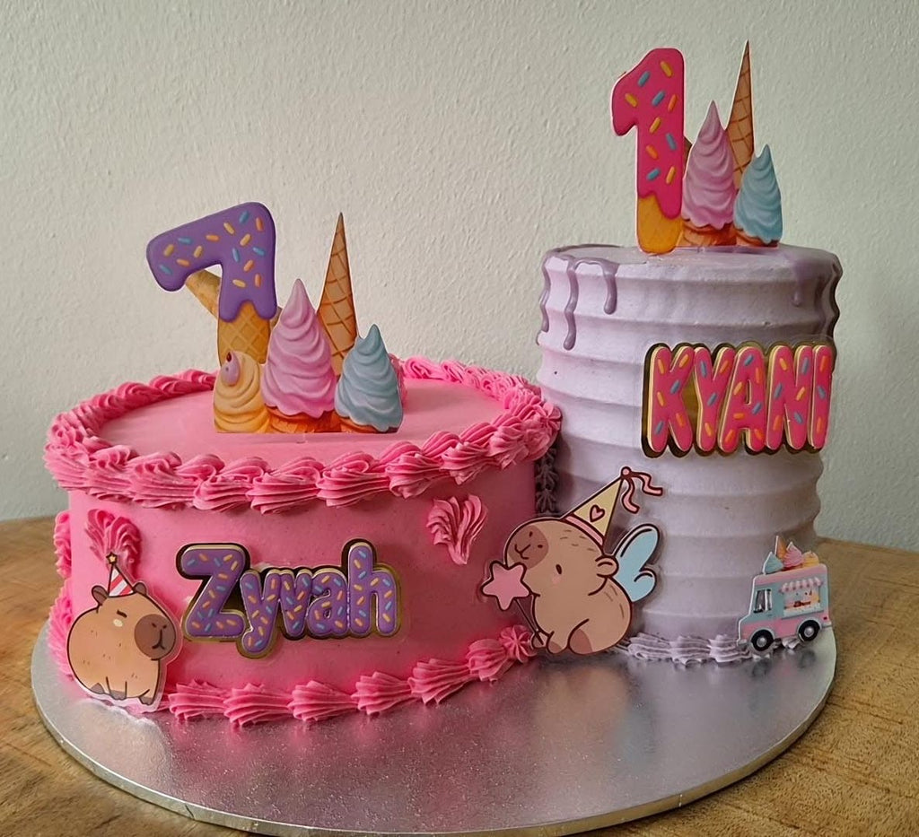 Taartdecoratie | Capybara en ijscream