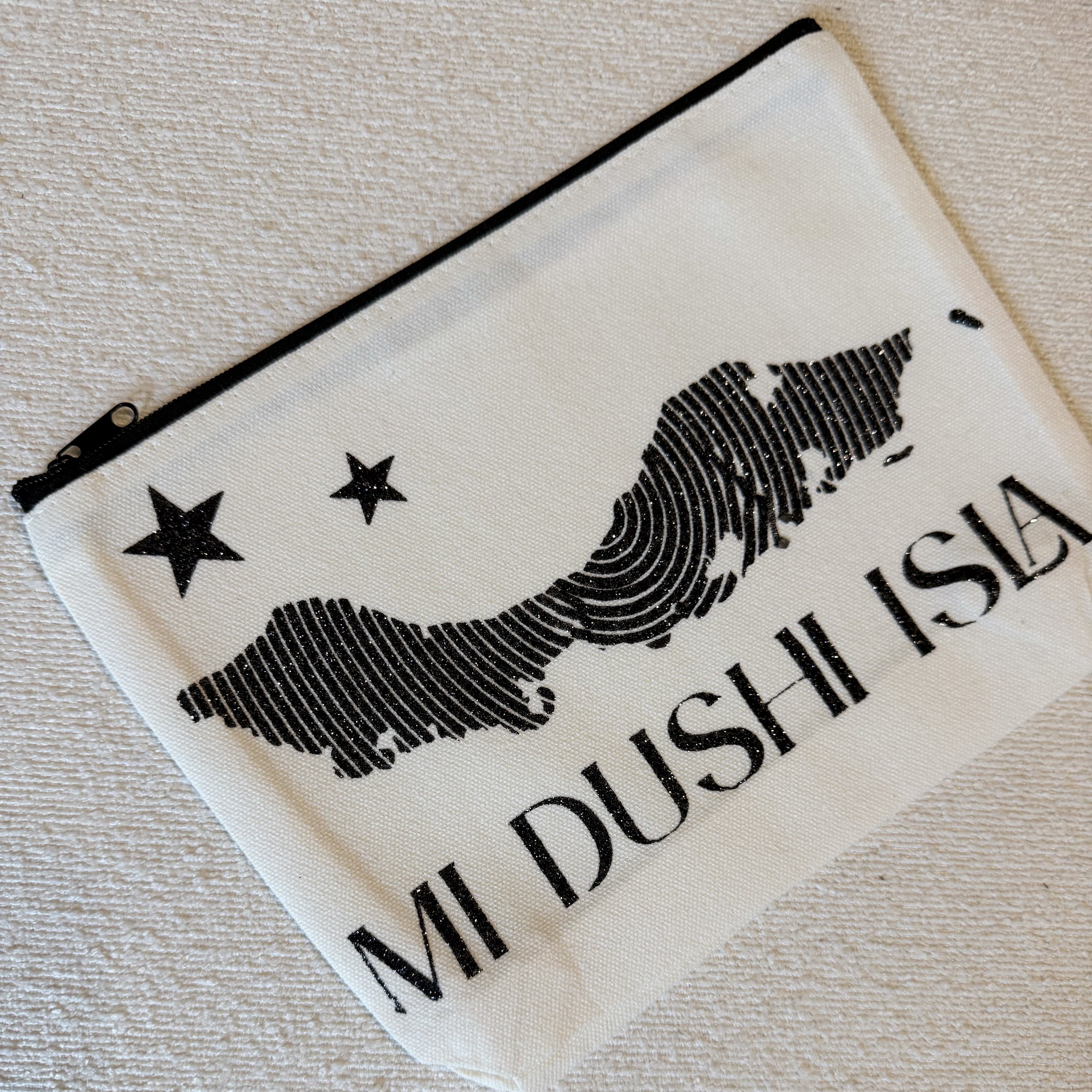 Mi Dushi Isla|Eiland Curacao Clutch |Make-Up Tasje met Curacao print